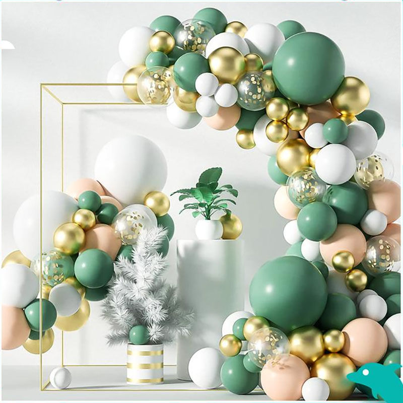 Wholesale Party Decorations 94pcs Retro Green Balloon Arch Kit for birthday QQL-50 