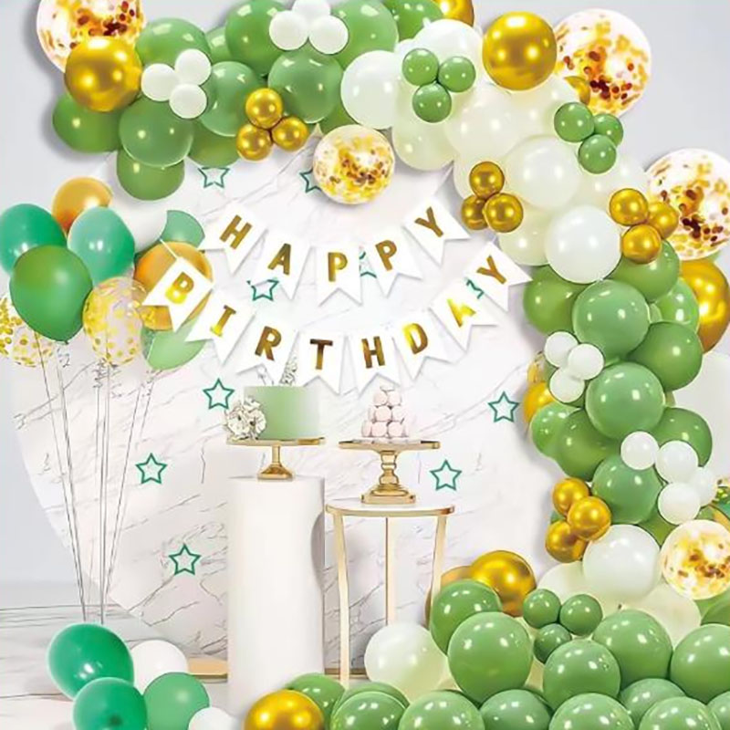 Factory OME Party Supplies And Decorations - Retro Green Balloon Kit QQL-52