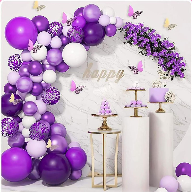 Party Supplies Decorations Purple Balloon Garland Kit - Perfect for ladies Birthday QQL-63