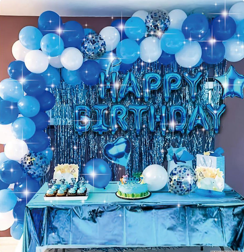 Factory OEM Wholesale Blue And White Party Decorations for Birthday Gender Reveal QQL-80