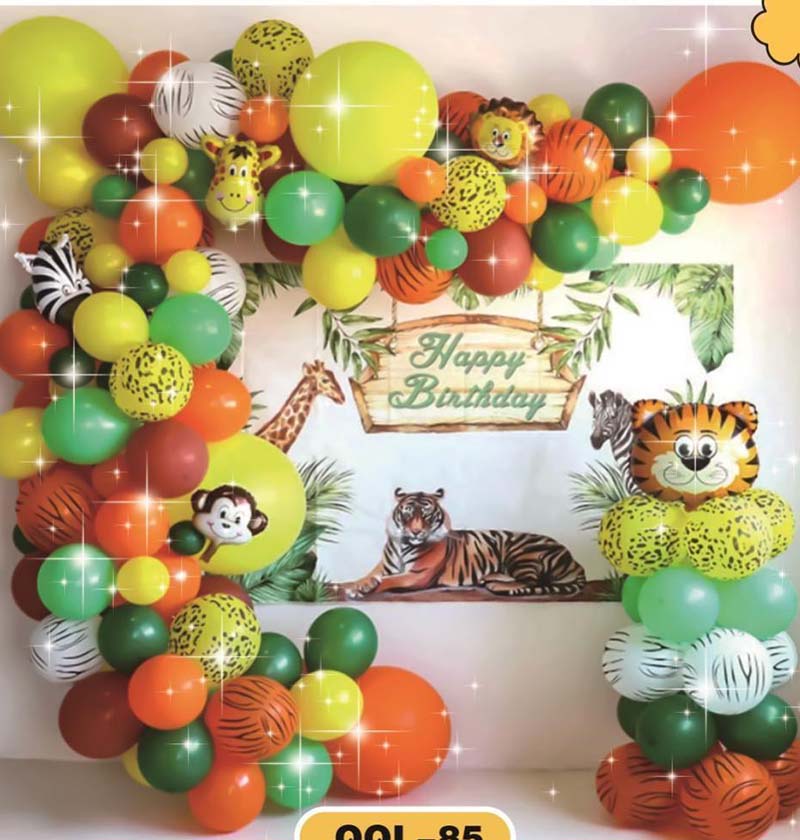 Wholesale Boys Jungle Birthday Party Decorations Jungle Theme Birthday Balloon Kit QQL-85