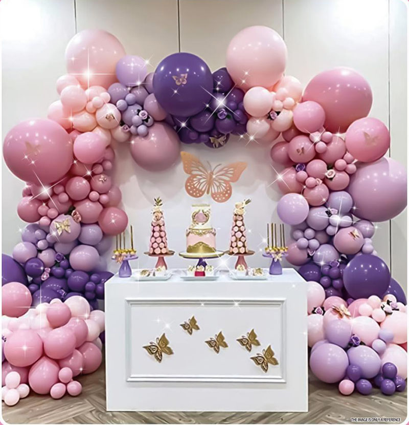 Factory Making Baby Shower Decorations for Girl 108 Pcs Pink Balloon Garland Butterfly