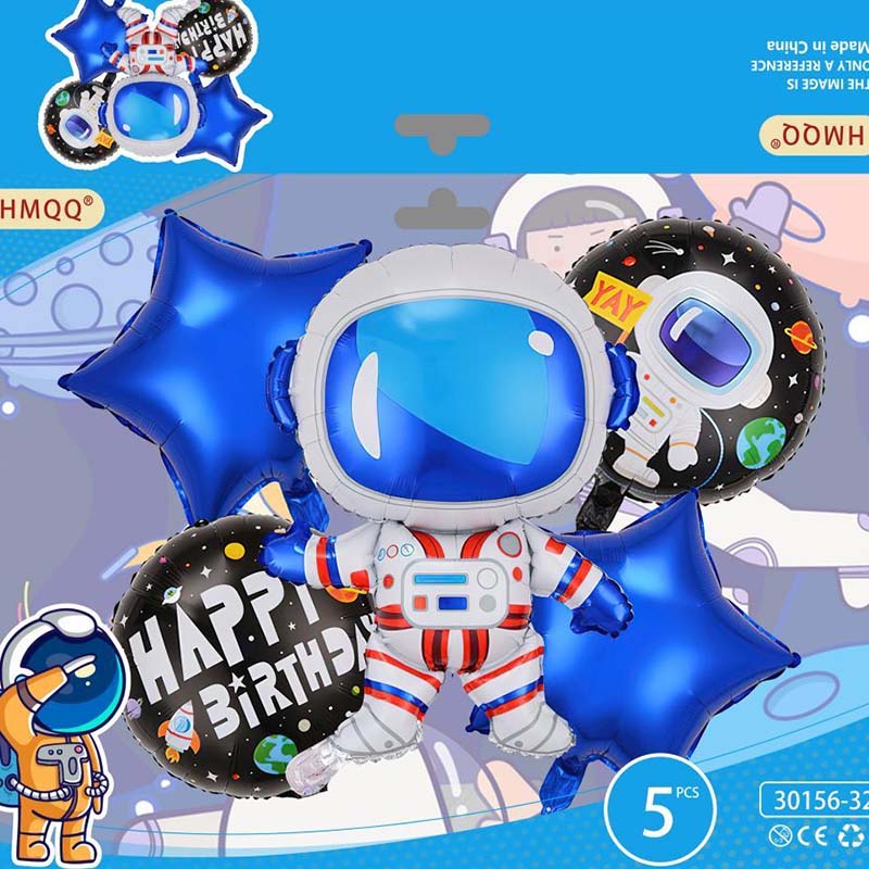 Blue Space Astronaut Theme Card Balloons Wholesale for Retailer and Wholesaler