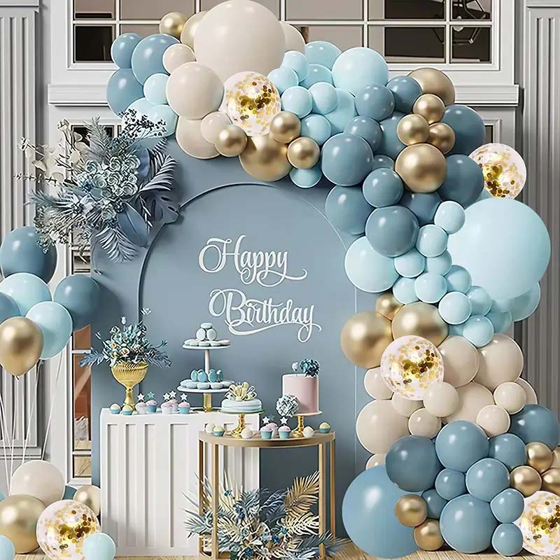 Custom Rustic Fog And Topaz Blue Balloon for Birthday Wedding Party Decoration Wholesale QQL-637