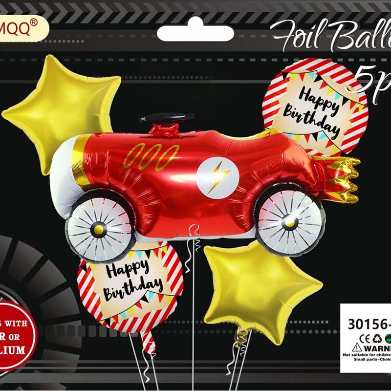 Card Balloons Direct Factory Sale for Kids Party Decoration with Red Car Foil Balloon 30156-645