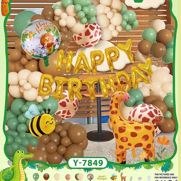 Kids Jungle Theme Birthday Party for Boy Birthday Baby Shower Party Decorations Y-7849